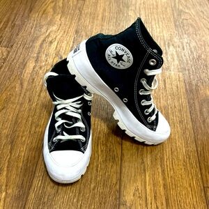 Size 7.5 Converse Women’s  CTAS Lugged High Sneakers Box Without Lid.